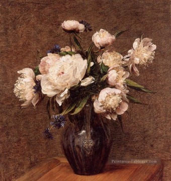 Bouquet de Pivoines peintre de fleurs Henri Fantin Latour Peinture à l'huile